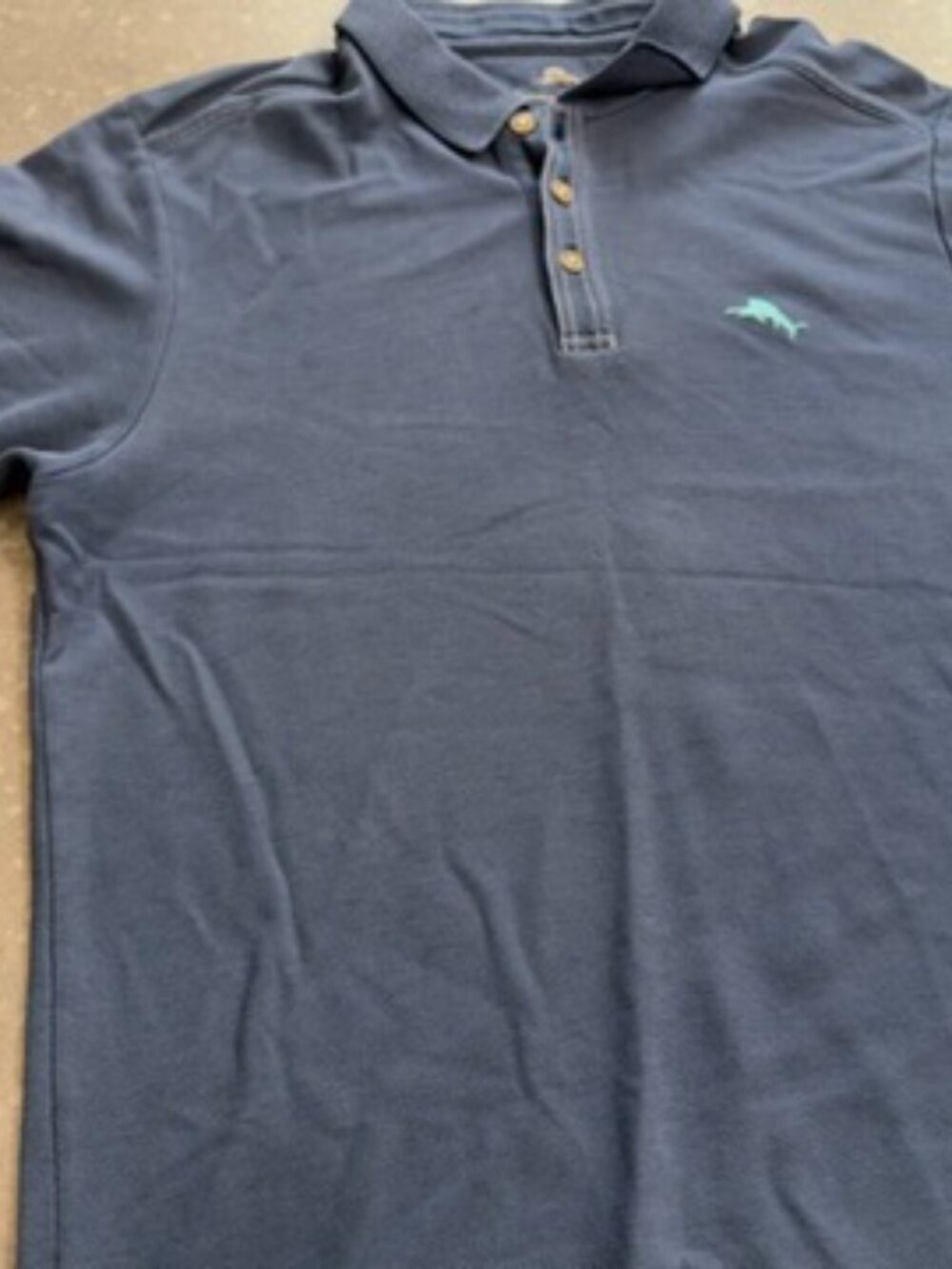 Tommy Bahama Blue Pima Cotton Polo Shirt Men's Medium M - Picture 3 of 14